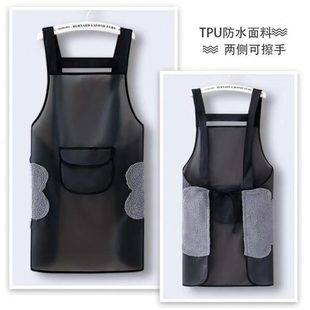 杀透明免洗围裙家防油肉 里家鱼水产专用家用外防水卖餐饮夏天薄款