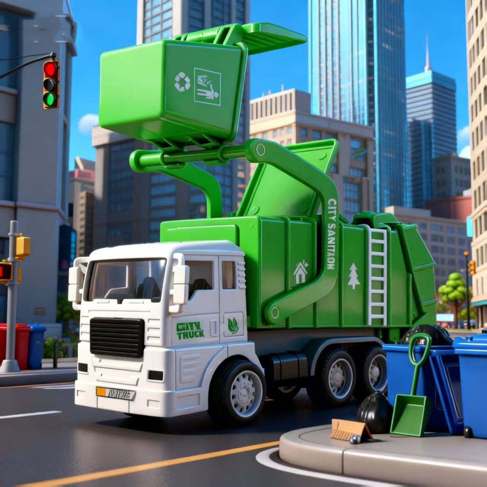 仿真垃圾车垃圾分类城市环卫玩具工程车自卸儿童玩具男孩男宝女宝,节庆用品/礼品,创意礼盒/礼品套组,淘宝优惠券,粉丝福利购,淘宝优惠卷