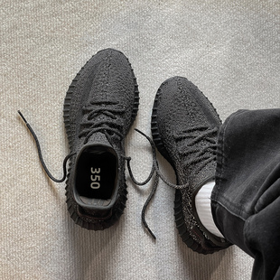 库椰子350黑满天星男女2026新款春季莆田OG YEEZY透气运动休闲鞋