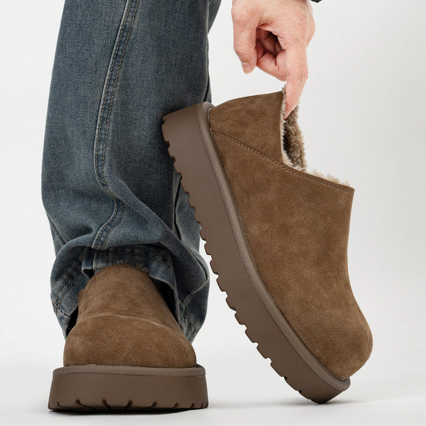 厚底大头乐福鞋男豆豆鞋加绒保暖增高全包勃肯鞋雪地靴小土豆棉鞋,流行男鞋,乐福鞋（豆豆鞋）,淘宝优惠券,粉丝福利购,淘宝优惠卷