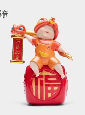 稀奇艺术《舞福临门》雕塑生肖蛇礼物生日礼品桌面摆件