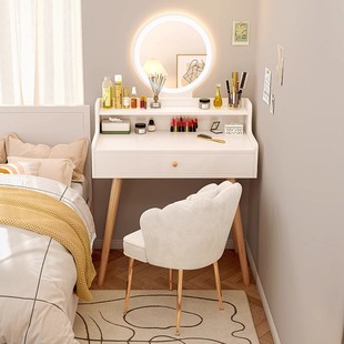 化妆桌卧室梳妆台小型简约现代小户型新款 书桌化妆台一体简易桌子