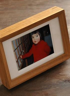 实木8寸注册照6寸表木框海马相框婚礼证书存储打印照片定制