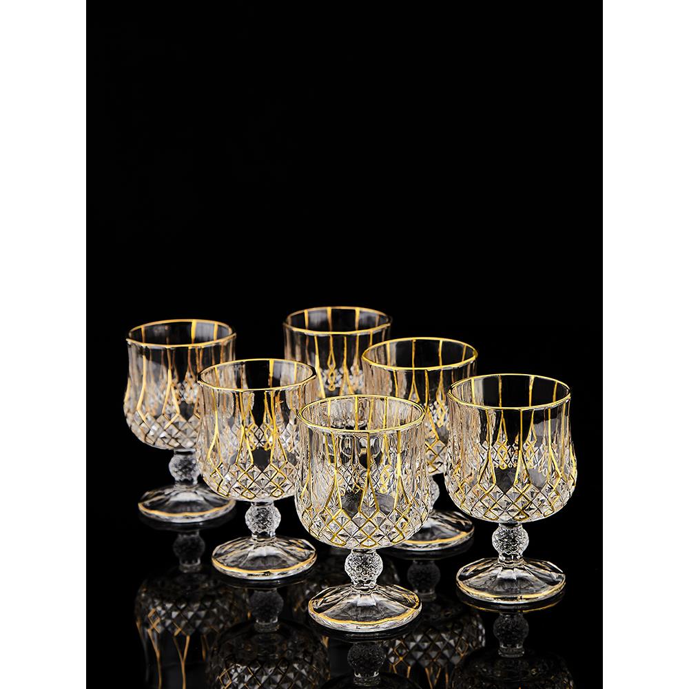 欧式古典描金威士忌酒杯酒樽套装高档洋酒杯家用水晶玻璃酒具套装