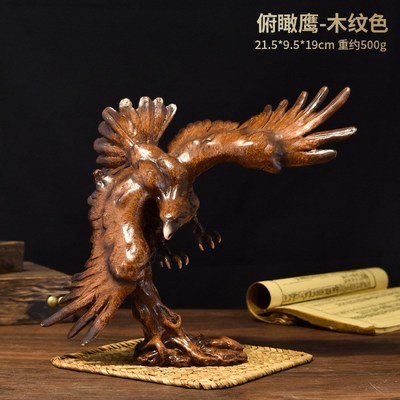 美式金色老鹰摆件家居玄关书房z公司老板办公桌装饰摆件开业礼品
