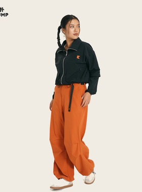 BUMP【氢气裤】24春夏新款速干伞兵裤男女小个子户外褶皱降落伞裤