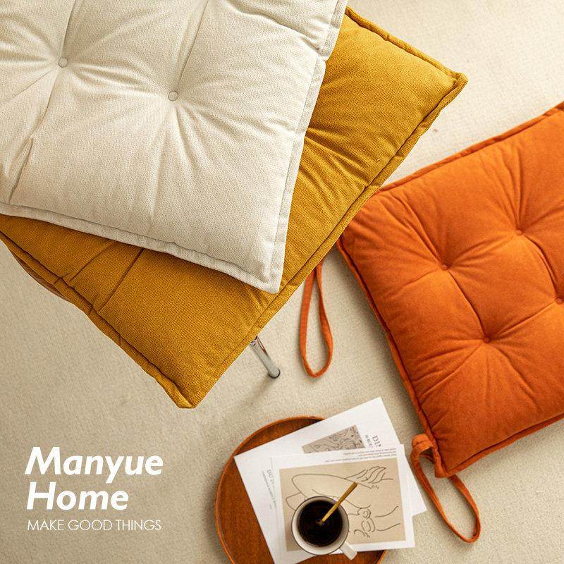 蔓越家 简约纯色婴儿绒坐垫板凳垫客厅餐椅垫加厚防滑蒲团垫,居家布艺,椅垫,淘宝优惠券,粉丝福利购,淘宝优惠卷