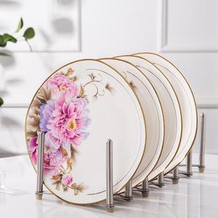过年菜盘四方碟子景德镇盘子方形8寸八寸8英寸深盘子家用陶瓷方盘