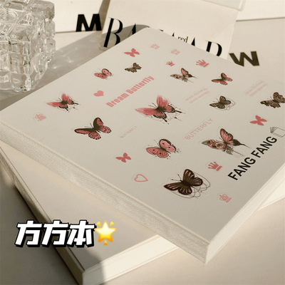 方方本空白笔记本ins风超厚记事本学生高颜值方形本子实用日记本