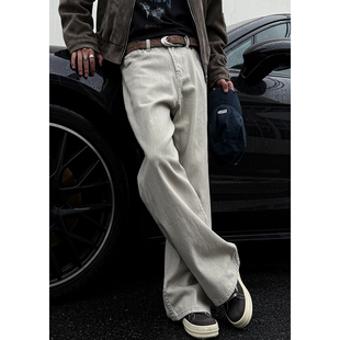 男女宽松cleanfit纯棉A字微喇长裤 MANCHER 牛仔裤 复古基础款 美式