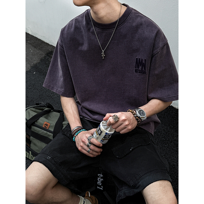 320克重磅AST水洗工艺短袖男