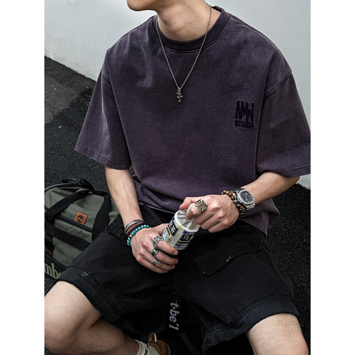 320克重磅AST水洗工艺短袖男