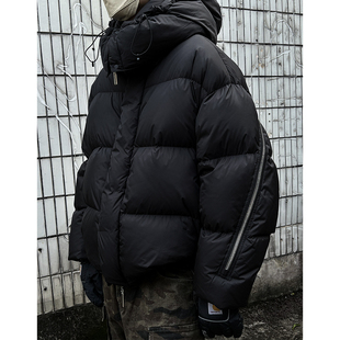 MANCHER 【绗缝定格】90白鸭绒羽绒服男冬季蓬松感拉链设计面包服