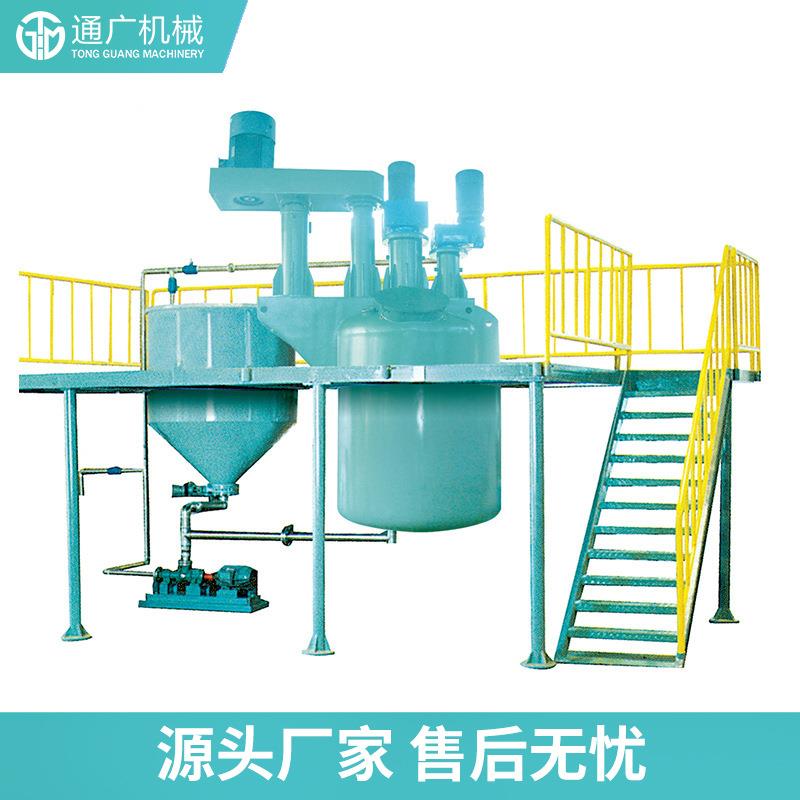 厂家供应稠浆式搅拌机110kw高粘度平台分散机色浆成套混合设备