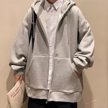 现货开衫卫衣男春秋款2025新款夹克男生连帽衣服情侣上衣秋装外套