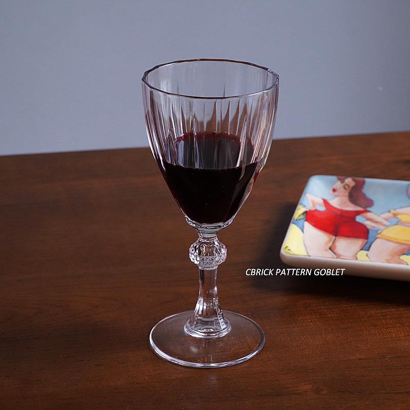 出口土耳其欧式宫殿复古钻石水晶玻璃高脚杯200ML红酒杯 派对香槟