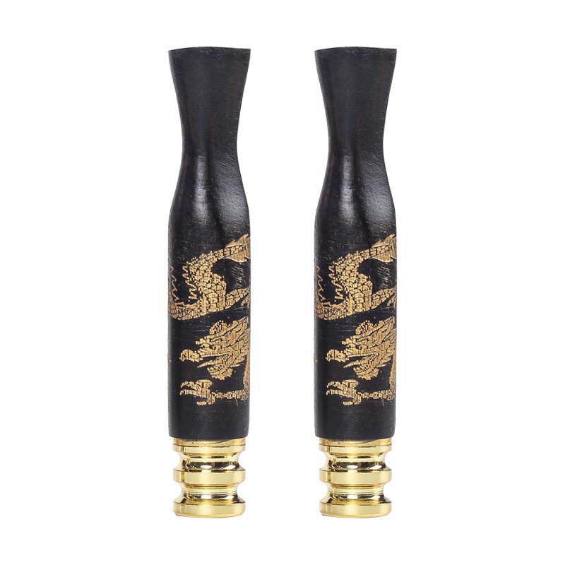 高档黑檀木雕龙烟嘴过滤器清肺粗烟细烟中烟嘴复古可拆卸清洗男士