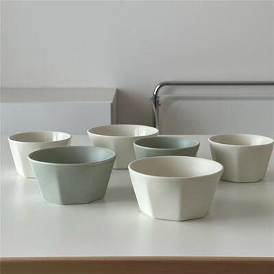 On the table - 釉下彩几何形陶瓷碗 汤碗 早餐燕麦碗 5寸