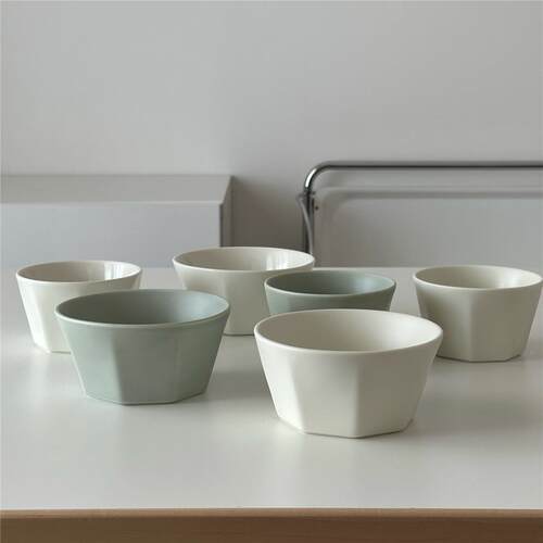 On the table - 釉下彩几何形陶瓷碗 汤碗 早餐燕麦碗 5寸