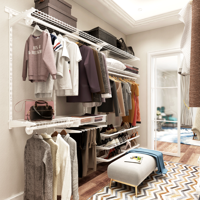 铂耐开放式衣帽间衣柜定制小户型全屋整体家具步入式衣柜储物间