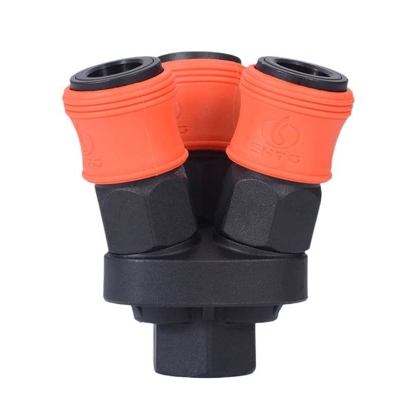 塑钢自锁c式快速接头气管气枪风管气泵空压机公母头气动二通三通