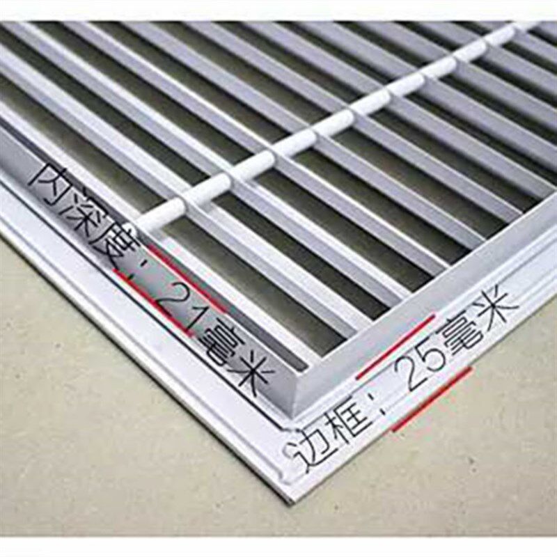 定订做铝合金防雨百叶窗回出风排风口检修散流器铝合金细百叶风口