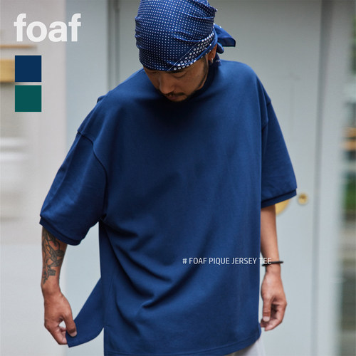 FOAF Pique Jersey Tee 24ss 珠地棉纯色圆领宽松T恤polo衫