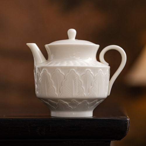 仿宋定窑白手工泡茶壶家用大容量