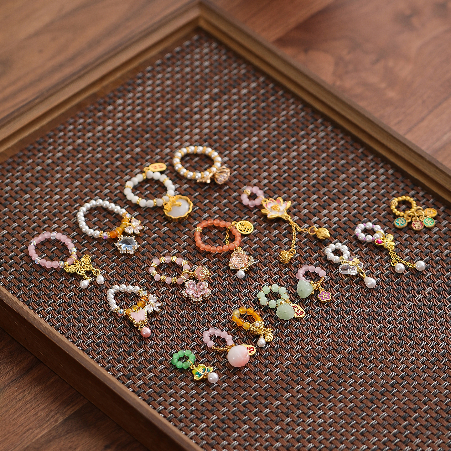 手工编织小提溜吊坠茶壶壶绳盖碗紫砂壶挂坠茶具装饰配饰高颜值