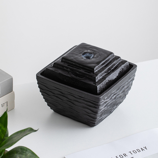 流水摆件喷泉循环水系现代简约水景玄关客厅卧室办公室桌上装 饰品