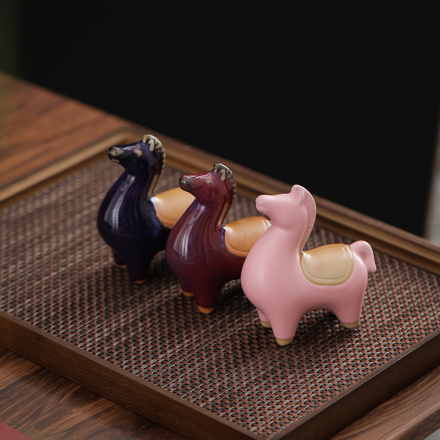 紫钧陶瓷小马上有钱摆件茶宠生肖马年茶桌客厅玄关酒柜桌面装饰品,家居饰品,桌面摆件,淘宝优惠券,粉丝福利购,淘宝优惠卷