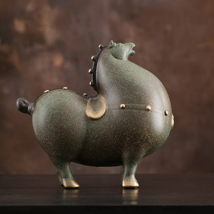 唐马摆件小号大号陶瓷招财客厅玄关酒柜桌面装饰办公桌生肖马摆设