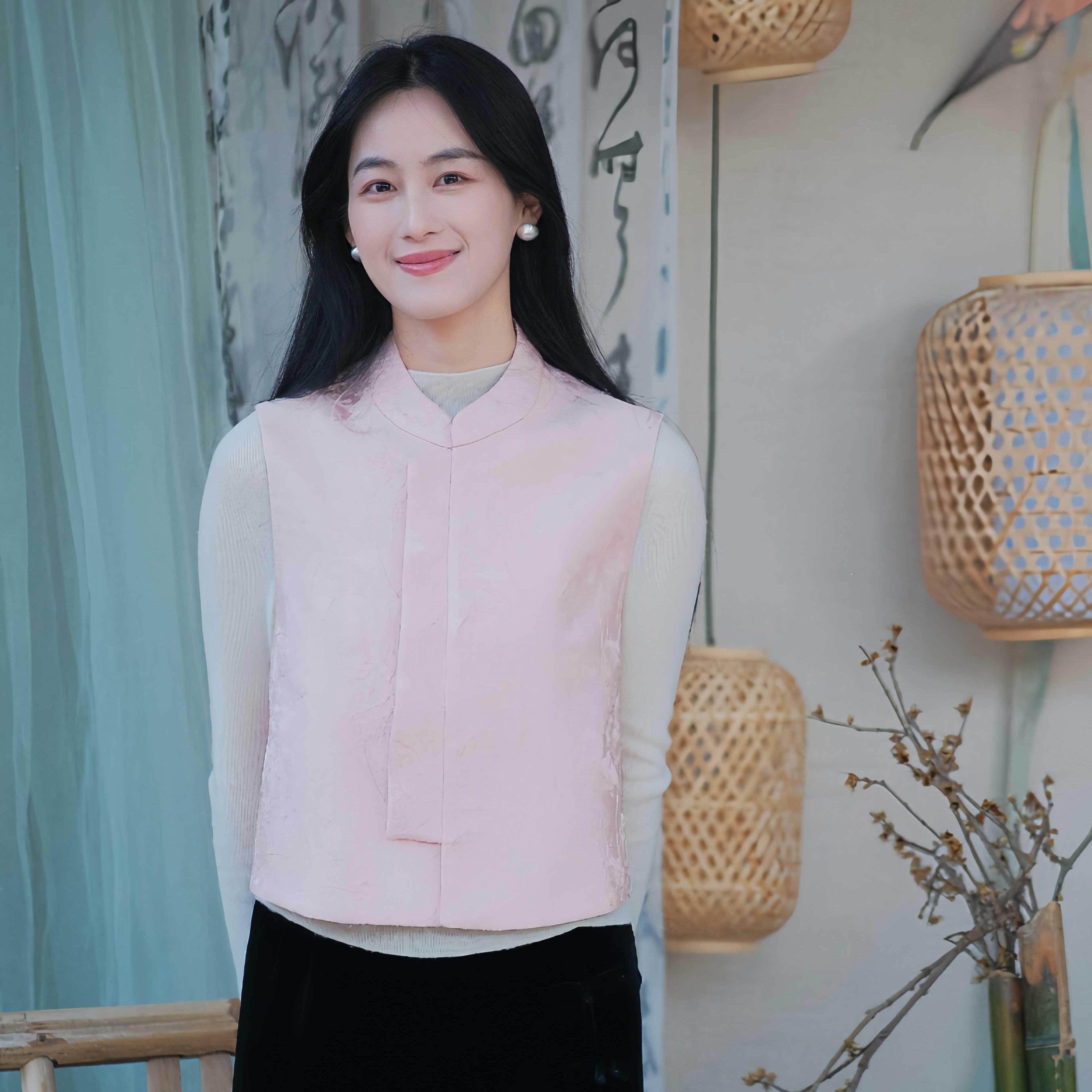 【橙庐】1023883原创新中式立体花卉高定提花马甲 春秋女国风马夹