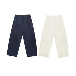 春秋女时尚 500016混纺四面弹松紧腰弯刀裤 百搭宽松潮流 橙庐