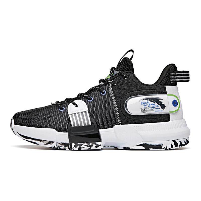 Anta安踏  轻狂2 低帮实战篮球鞋 黑白