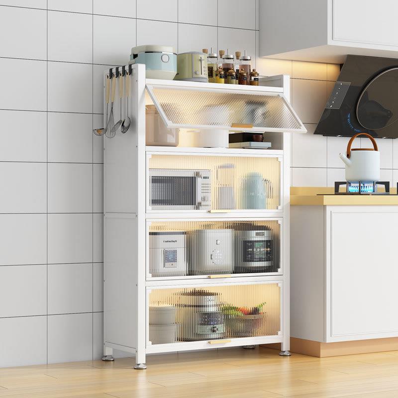 厨房置物架落地多功能碗餐边柜橱柜储物微波炉柜多层家用收纳柜子