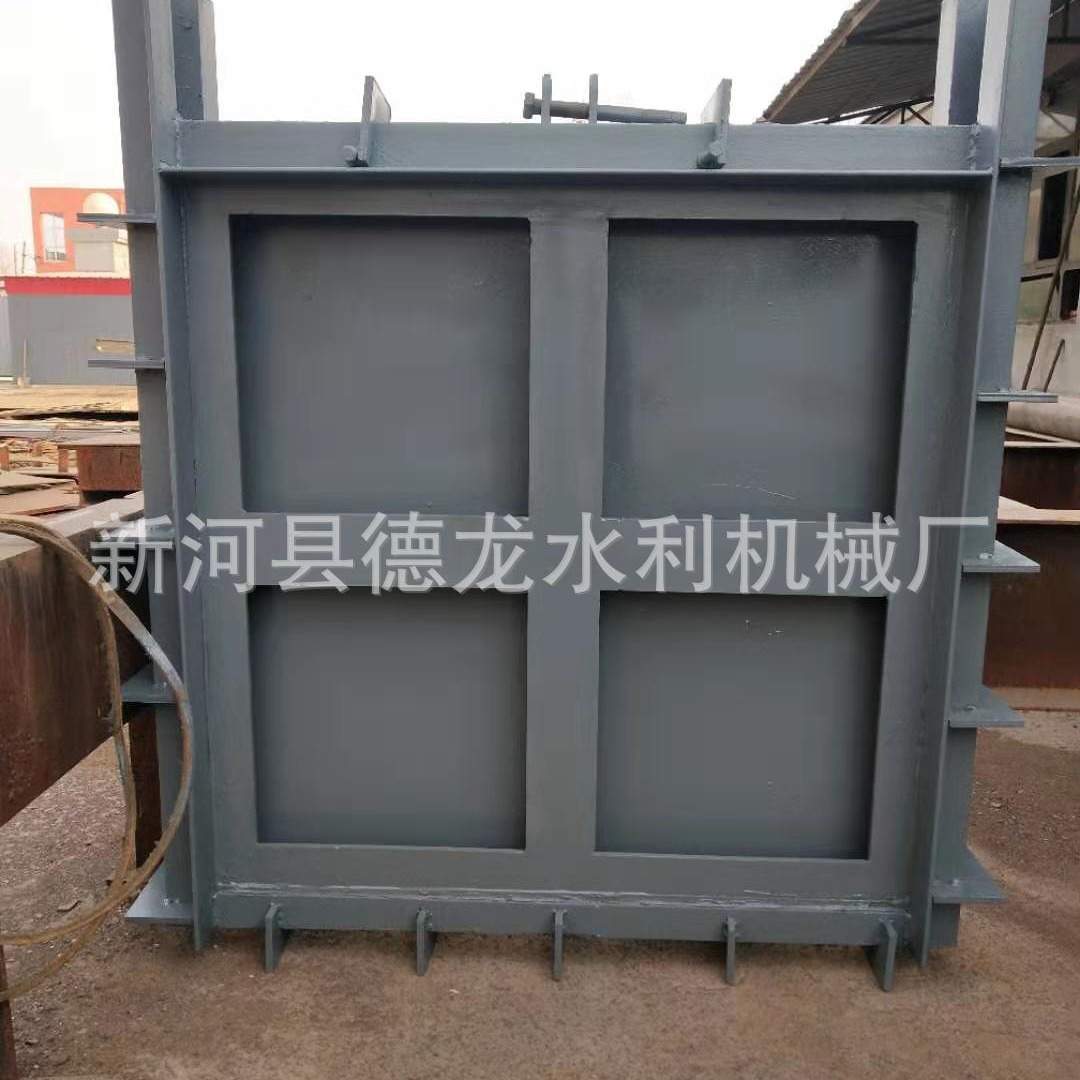 304平板不锈钢闸门 水库渠道止水截流通用 钢制机闸一体式闸门