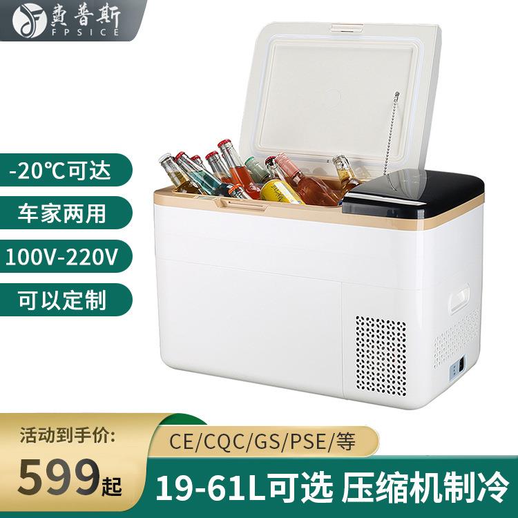 迷你车载冰箱压缩机制冷冰块汽车冰柜户外小冰箱冷藏箱商用摆摊