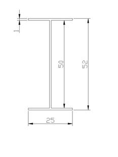 新品 产工字铝52x25x1H型槽铝夹心板彩钢板包边净化房铝型材50工品