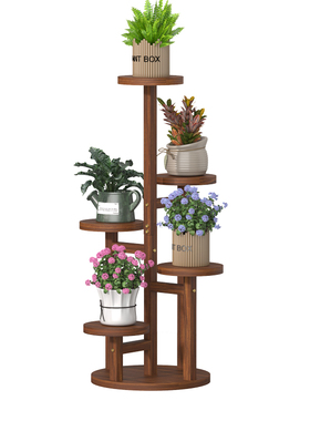 辈辈爱室内外阳台花架子实木多层落地式黄金葛绿植架客厅装饰