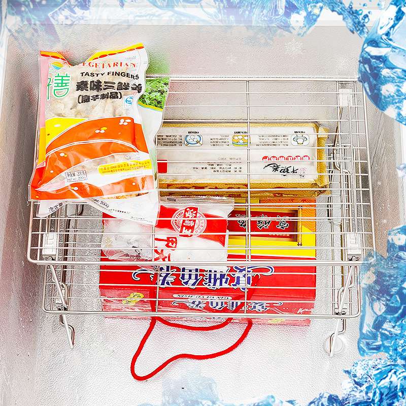 3EW1下水槽置物架分层不锈钢锅架橱柜碗折叠厨房冰箱收纳冰柜落地