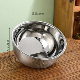 斜底沥水盆家用厨房水果淘米洗菜篮 304不锈钢洗米筛创意跨境新x款