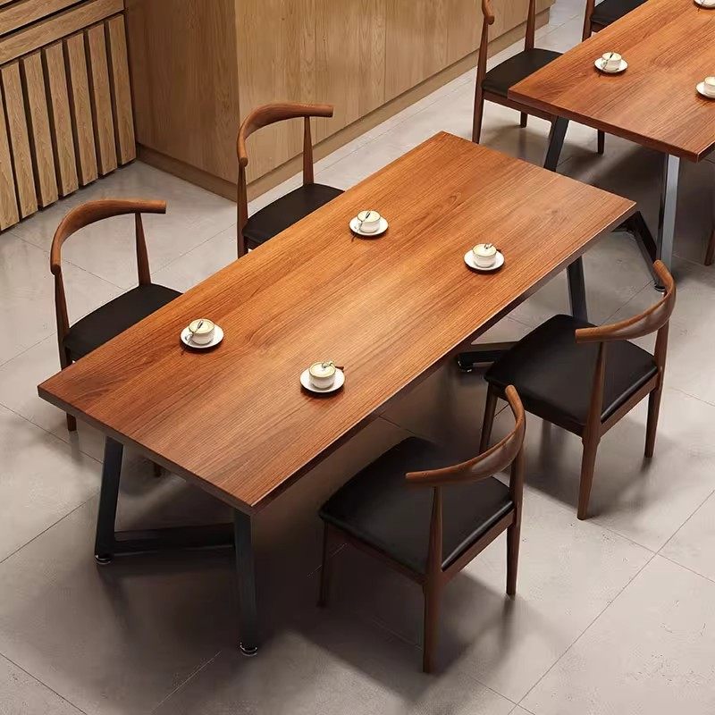 餐桌家用长方形桌椅套组出租房化餐桌经济型人客厅吃饭桌子简约四