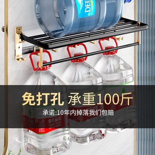 毛巾架浴室免打孔轻奢黑金加w厚厕所浴巾卫浴五金挂件卫生间置物