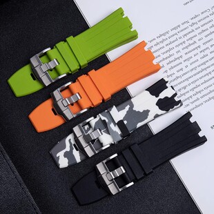 原装款橡胶手表带适用AP爱彼皇家橡树离岸15710硅胶腕带配件28mm