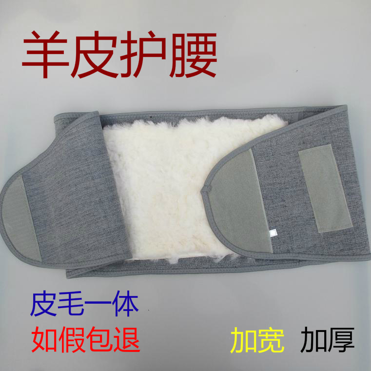羊毛羊皮护腰带皮毛一体男女暖胃护胃暖宫护肚子冬季腹带羊绒保暖