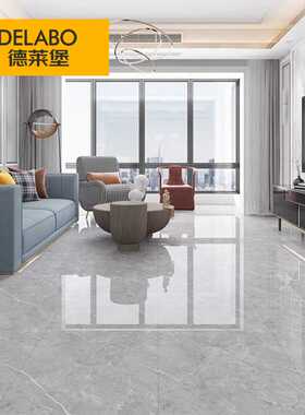 德莱堡灰色柔光钻石釉通体大理石瓷砖600x1200客厅大板防滑地板砖