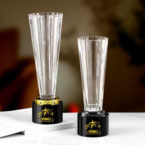 直销新款水晶奖杯杯子款创意金属企业年会表彰荣誉奖杯奖牌