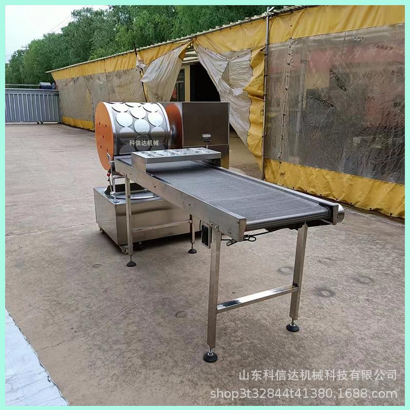 全自圆形动连体蛋皮层机608品厂电加热榴莲食千蛋皮机