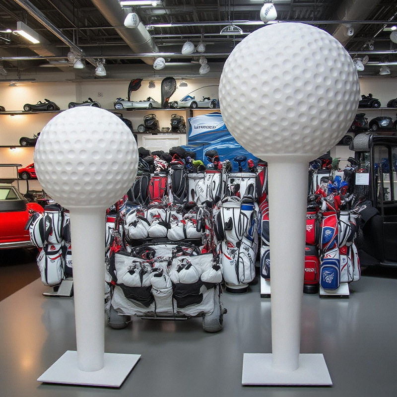 玻璃钢高尔夫球雕塑展馆商业广场等场所户外道具摆件定制,商业/办公家具,雕塑,淘宝优惠券,粉丝福利购,淘宝优惠卷